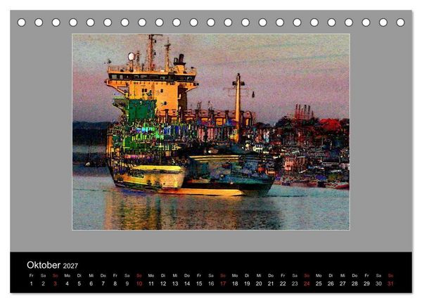 Produktbild: Am Nord- Ostsee-Kanal (Tischkalender 2027 DIN A5 quer), CALVENDO Monatskalender