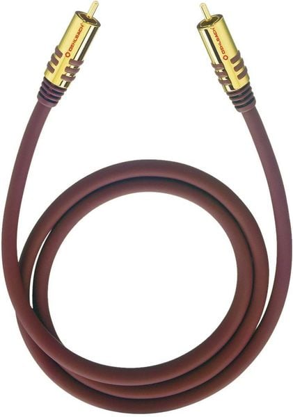 Cinch Audio Anschlusskabel [1x Cinch-Stecker - 1x Cinch-Stecker] 1.00 m Bordeaux vergoldete Steckkontakte Oehlbach NF Su