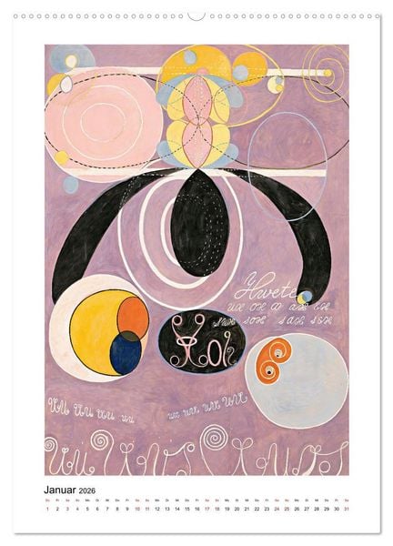 Produktbild: Hilma af Klint - Ein Jahr voller mystischer Kunst (hochwertiger Premium Wandkalender 2026 DIN A2 hoch), Kunstdruck in Hochglanz