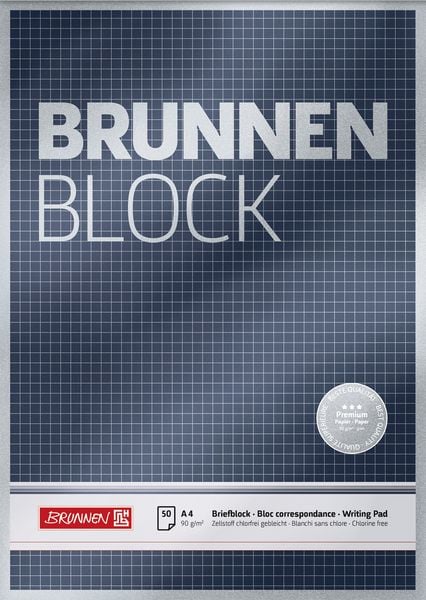 Produktbild: Brunnen Briefbl. A4 90g kar. Premium