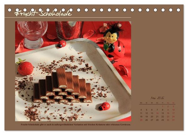 Produktbild: Schokolade - aus der Kakaobohne (Tischkalender 2026 DIN A5 quer), CALVENDO Monatskalender