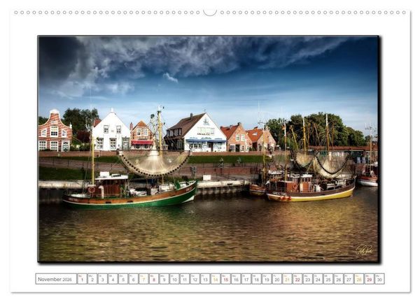 Produktbild: Ostfriesland - der alte Hafen Greetsiel (hochwertiger Premium Wandkalender 2026 DIN A2 quer), Kunstdruck in Hochglanz