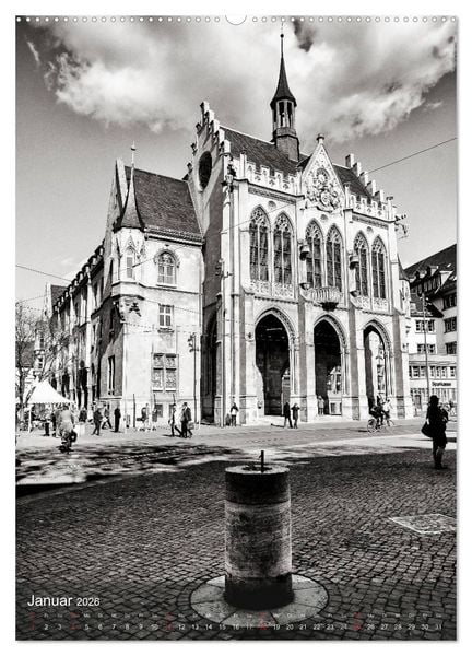 Produktbild: Ein Blick auf Erfurt (hochwertiger Premium Wandkalender 2026 DIN A2 hoch), Kunstdruck in Hochglanz