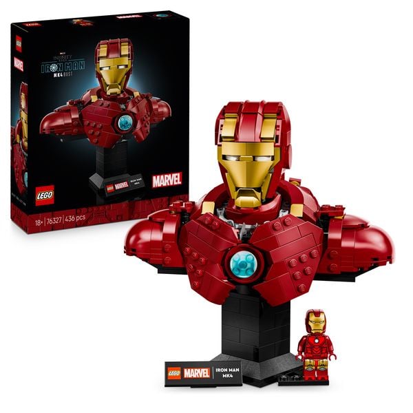 LEGO ǀ Marvel 76327 Iron Man MK4 Büste, Modellbau für Erwachsene