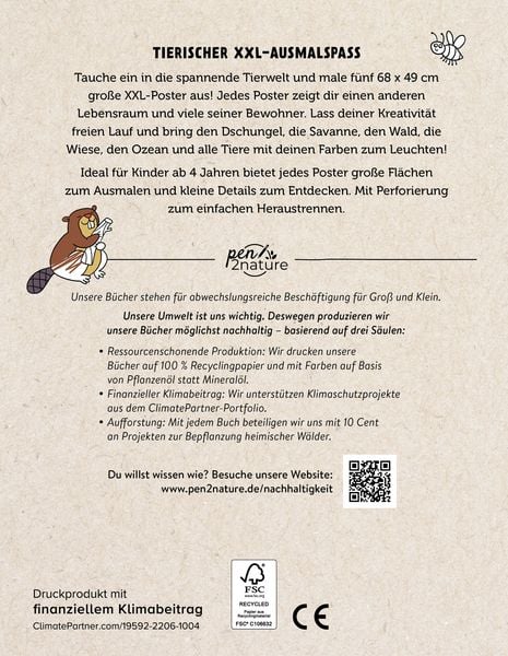 Produktbild: Ausmalposter Tiere