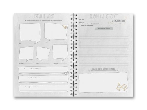 Produktbild: Familiawedding black-Doodle- Design XXL G&auml;stebuch zur Hochzeit