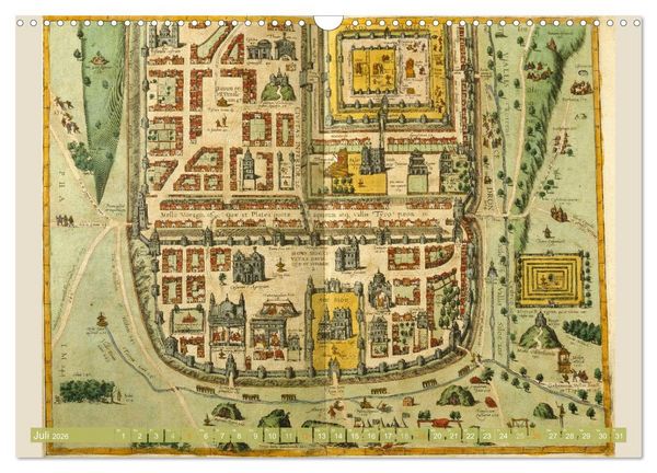 Produktbild: St&auml;dte mit Geschichte: Historische Zeichnungen, Stiche, Drucke (Wandkalender 2026 DIN A3 quer), CALVENDO Monatskalender