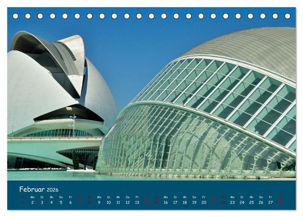 Produktbild: Valencia - Geschichte und Moderne (Tischkalender 2026 DIN A5 quer), CALVENDO Monatskalender