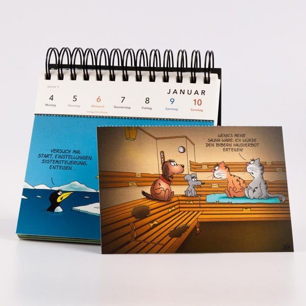 Produktbild: Uli Stein Postkartenkalender 2027