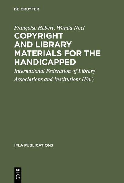 Produktbild: Copyright and library materials for the handicapped