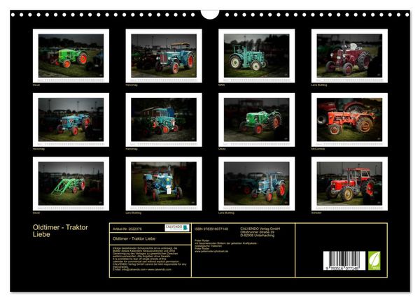 Produktbild: Oldtimer - Traktor Liebe (Wandkalender 2026 DIN A3 quer), CALVENDO Monatskalender