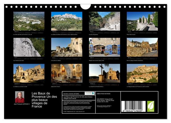 Produktbild: Les Baux de Provence Un des plus beaux villages de France (Calendrier mural 2026 DIN A4 vertical), CALVENDO calendrier mensuel