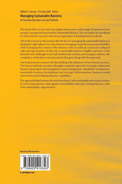 Produktbild: Managing Sustainable Business