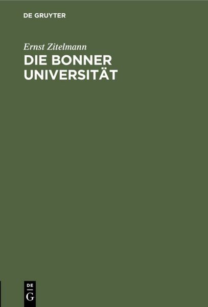 Produktbild: Die Bonner Universit&auml;t
