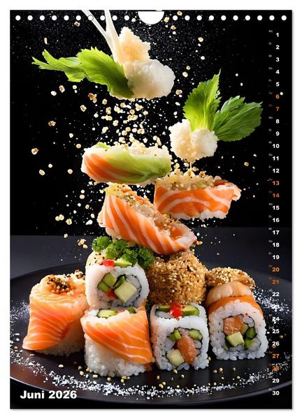 Produktbild: K&ouml;stliches Sushi (Wandkalender 2026 DIN A4 hoch), CALVENDO Monatskalender