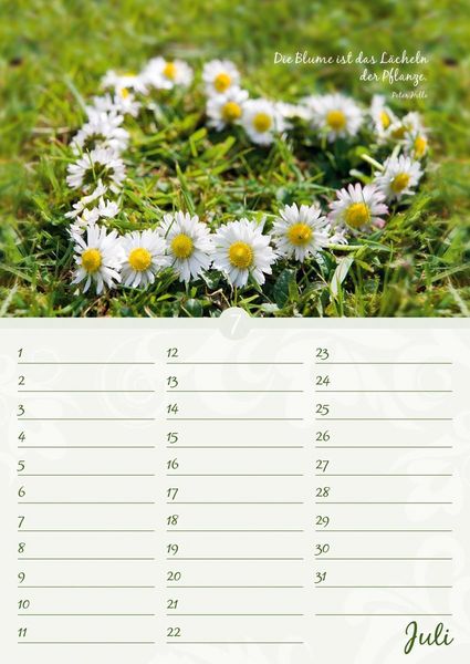 Produktbild: Geburtstagskalender Bl&uuml;tenpracht - immerw&auml;hrend - (21 x 30)