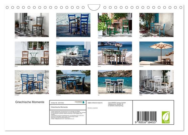 Produktbild: Griechische Momente (Wandkalender 2026 DIN A4 quer), CALVENDO Monatskalender