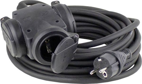 Produktbild: AS Schwabe 60446 Strom Verl&auml;ngerungskabel 16A Schwarz 10.00m H07RN-F 3G 2,5mm&sup2;