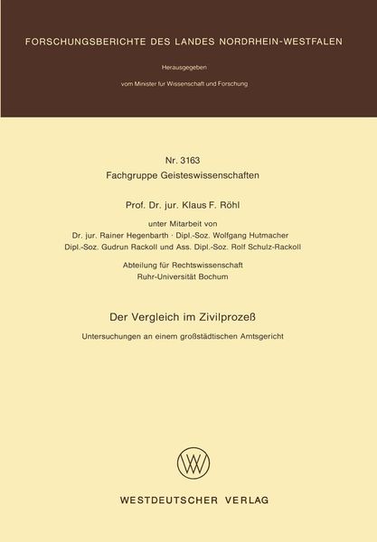 Produktbild: Der Vergleich im Zivilproze&szlig;