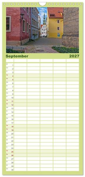 Produktbild: Familienplaner 2027 - Unterwegs in Pirna mit 5 Spalten (Wandkalender, 21 x 45 cm) CALVENDO