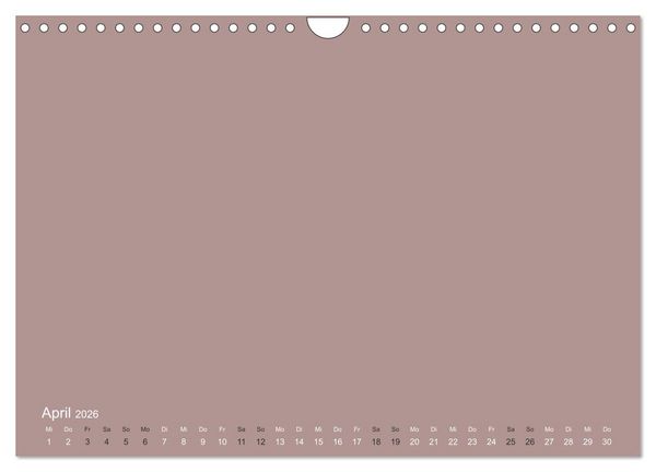 Produktbild: DIY Bastel-Kalender -Erdige Pastell Farben- Zum Selbstgestalten (Wandkalender 2026 DIN A4 quer), CALVENDO Monatskalender