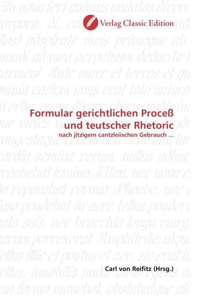 Produktbild: Formular gerichtlichen Proce&szlig; und teutscher Rhetoric