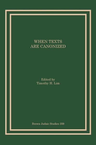 Produktbild: When Texts Are Canonized