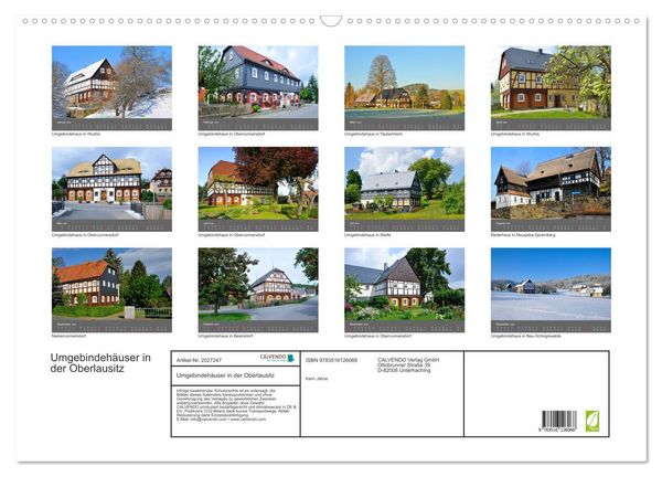 Produktbild: Umgebindeh&auml;user in der Oberlausitz (Wandkalender 2026 DIN A2 quer), CALVENDO Monatskalender