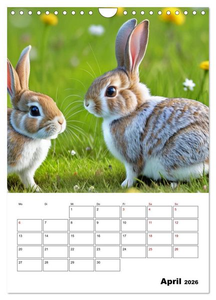 Produktbild: Mit Tieren hinein in das neue Jahr (Wandkalender 2026 DIN A4 hoch), CALVENDO Monatskalender
