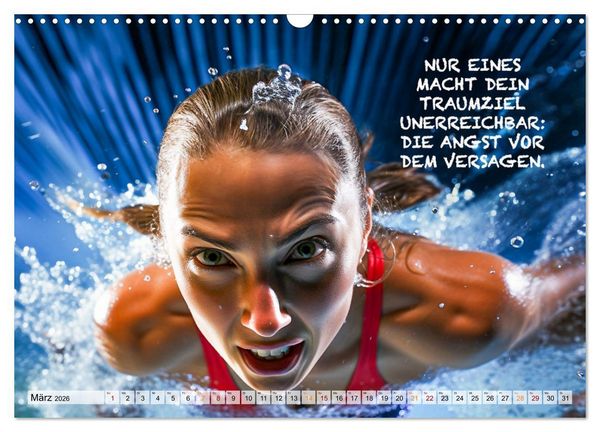 Produktbild: Schwimmen und Motivation (Wandkalender 2026 DIN A3 quer), CALVENDO Monatskalender