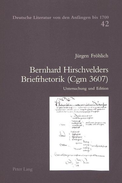 Produktbild: Bernhard Hirschvelders Briefrhetorik (Cgm 3607)