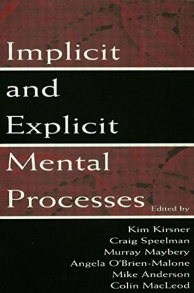 Produktbild: Implicit and Explicit Mental Processes