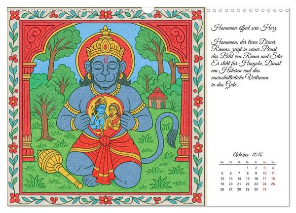 Produktbild: G&ouml;tterwelten des Hinduismus (Wandkalender 2026 DIN A3 quer), CALVENDO Monatskalender