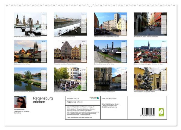 Produktbild: Regensburg erleben (hochwertiger Premium Wandkalender 2026 DIN A2 quer), Kunstdruck in Hochglanz