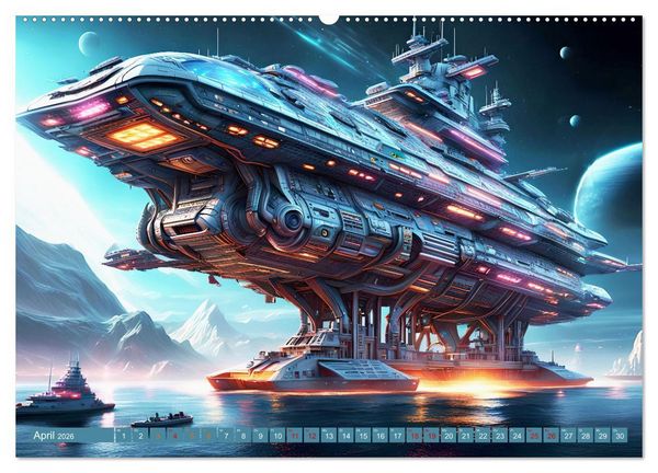 Produktbild: Kriegsschiffe Anbruch einer neuen &Auml;ra (Wandkalender 2026 DIN A2 quer), CALVENDO Monatskalender