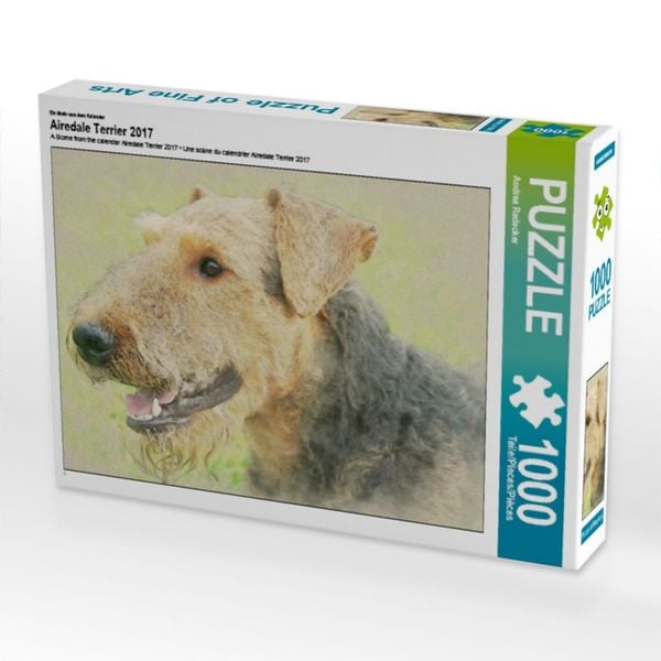 Produktbild: CALVENDO Puzzle Ein Motiv aus dem Kalender Airedale Terrier 2017 | 1000 Teile Lege-Gr&ouml;&szlig;e 64x48cm Foto-Puzzle f&uuml;r gl&uuml;ckliche Stunden