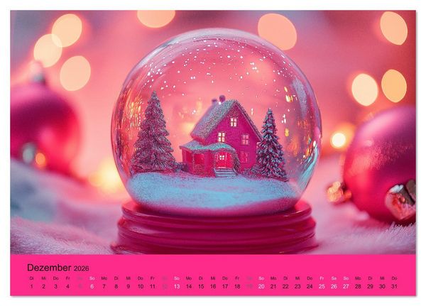 Produktbild: Kalender in PINK (Tischkalender 2026 DIN A5 quer), CALVENDO Monatskalender