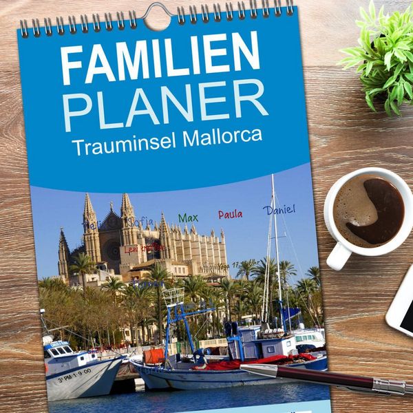 Produktbild: Familienplaner 2026 - Trauminsel Mallorca mit 5 Spalten (Wandkalender, 21 x 45 cm) CALVENDO