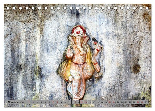 Produktbild: Typisch Indien - Ganesha der Elefantengott (Tischkalender 2026 DIN A5 quer), CALVENDO Monatskalender