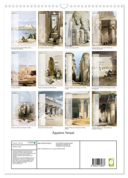 Produktbild: &Auml;gyptens Tempel (Wandkalender 2026 DIN A3 hoch), CALVENDO Monatskalender