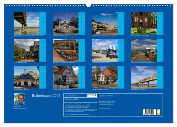 Produktbild: Boltenhagen 2026 (Wandkalender 2026 DIN A2 quer), CALVENDO Monatskalender