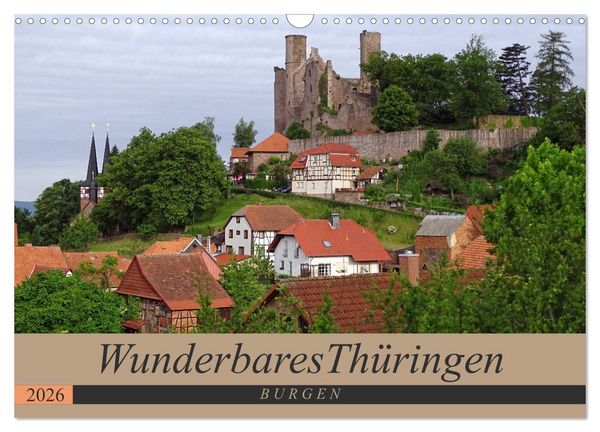 Produktbild: Wunderbares Th&uuml;ringen - Burgen (Wandkalender 2026 DIN A3 quer), CALVENDO Monatskalender
