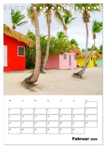 Produktbild: Karibik pur - mit Charme und Zauber (Tischkalender 2026 DIN A5 hoch), CALVENDO Monatskalender