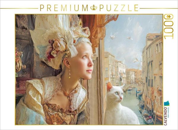 CALVENDO Puzzle Venedig in bunten Werken | 1000 Teile Lege-Größe 64x48cm Foto-Puzzle für glückliche Stunden