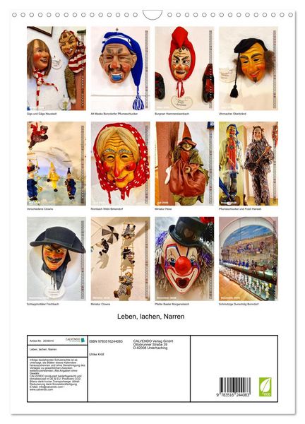 Produktbild: Leben, lachen, Narren (Wandkalender 2026 DIN A3 hoch), CALVENDO Monatskalender