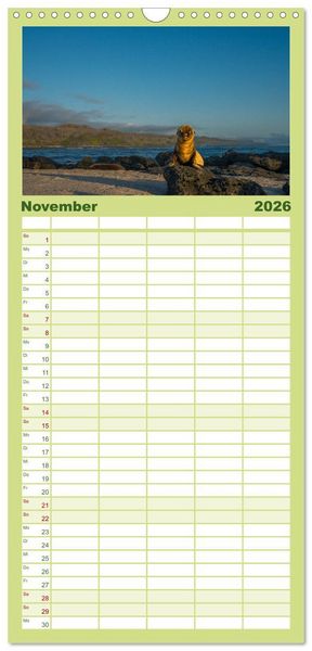 Produktbild: Familienplaner 2026 - Ecuador - Naturparadies am &Auml;quator mit 5 Spalten (Wandkalender, 21 x 45 cm) CALVENDO