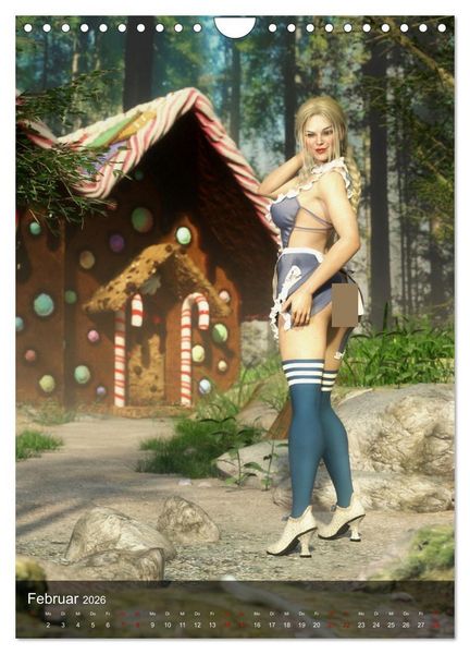 Produktbild: M&auml;rchenhafte Pin Ups (Wandkalender 2026 DIN A4 hoch), CALVENDO Monatskalender