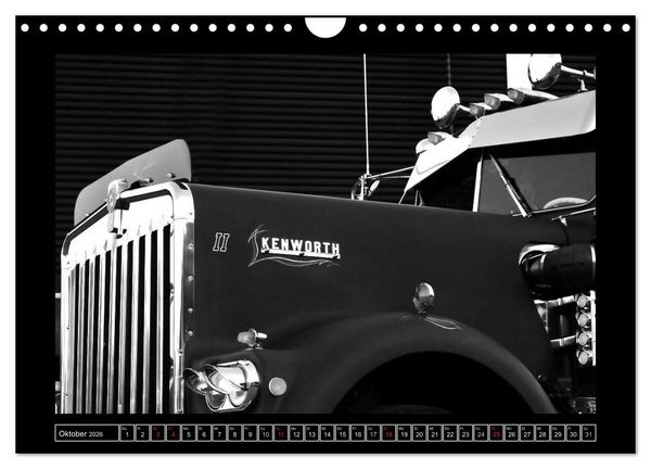Produktbild: Kenworth W900A EXTHD - in schwarzwei&szlig; (Wandkalender 2026 DIN A4 quer), CALVENDO Monatskalender