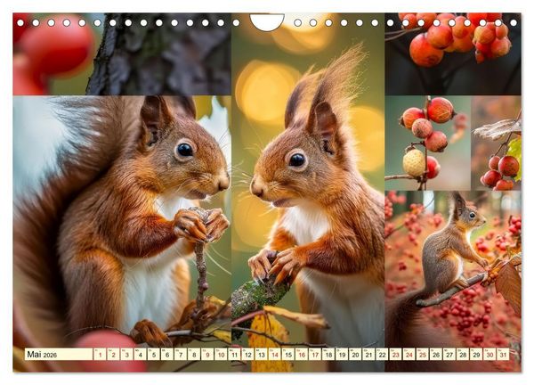 Produktbild: Eichh&ouml;rnchen - tollk&uuml;hne Kletterer (Wandkalender 2026 DIN A4 quer), CALVENDO Monatskalender