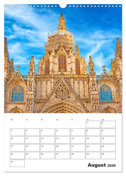 Produktbild: Barcelona - Urlaubsplaner (Wandkalender 2026 DIN A3 hoch), CALVENDO Monatskalender